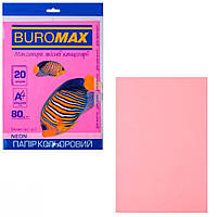 Бумага "BuroMAX" А4 80г/м2 (20л) BM2721520-10 неон. роз**