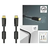 Відео-кабель HAMA 10m HDMI (тато) - HDMI (тато) Gold 00205009