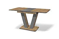 Стол обеденный раскладной Fusion furniture Крафт Дуб аппалачи/Антрацит