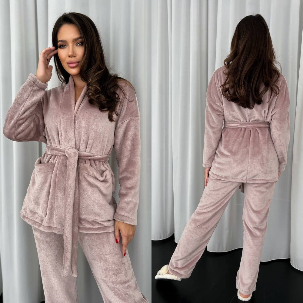Жіночий махровий домашній костюм, фото 1