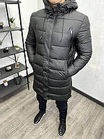 Чоловіча довга зимова куртка Calvin Klein H3918 чорна