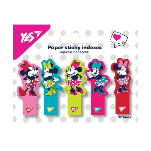 Закладки паперові YES "Minnie Mouse" 50x15мм, 100шт (5x20) 170312