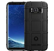 Протиударний чохол бампер Rugged Shield для Samsung Galaxy S8 Plus чорний гумовий