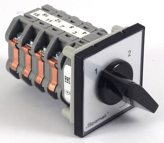 Пакетный переключатель 1-2, 4 пол. Spamel LK16R-4.421\P03, 16A (ID ...