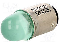 Панельный индикатор (лампочка) POLAM-ELTA LG BA15D Зеленый