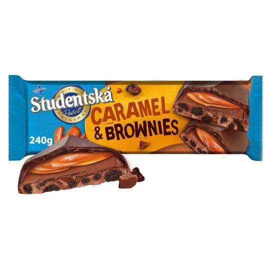 Шоколад STUDENTSKA Caramel & Brownies , 240г