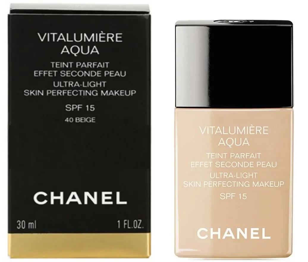 Тональный крем Chanel Vitalumiere Aqua 10 - Beige (очень светлый бежевый) - фото 5 - id-p1988410891