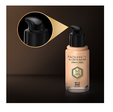 Тональное средство Max Factor Facefinity All Day Flawless 3-in-1 Foundation SPF 20 N55 - Beige (бежевый) - фото 7 - id-p1988410923