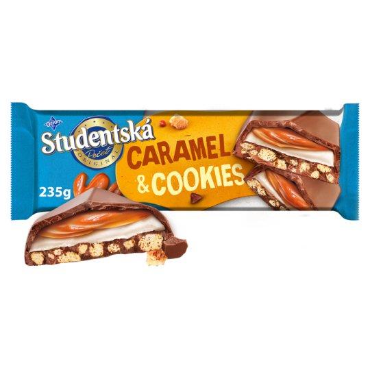 Шоколад Studentska Caramel & Cookies (з Карамелью та Печивом), 240г