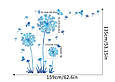 Наклейка на стіну декоративна вінілова блакитна Кульбаби та метелики 159*135 см 8714, фото 2