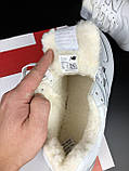 Жіночі зимові кросівки New Balance 574 шкіряні з хутром молодіжні білі, фото 3