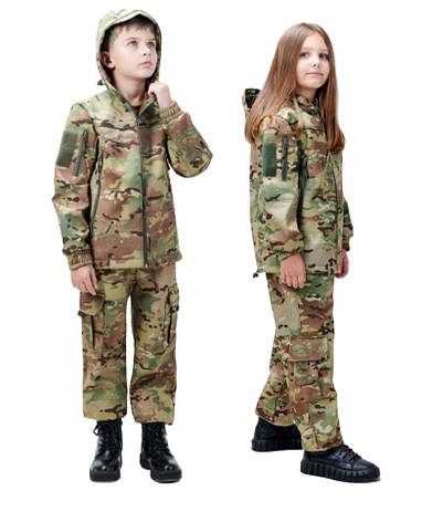 Костюм дитячий ARMY KIDS Скаут Soft-Shell теплий камуфляж Мультикам, фото 1