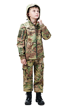 Костюм дитячий ARMY KIDS Скаут Софтшелл теплий камуфляж Мультикам 164-170 см, фото 3