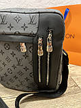 Сумка чоловіча lux Louis Vuitton LV, grey, фото 3