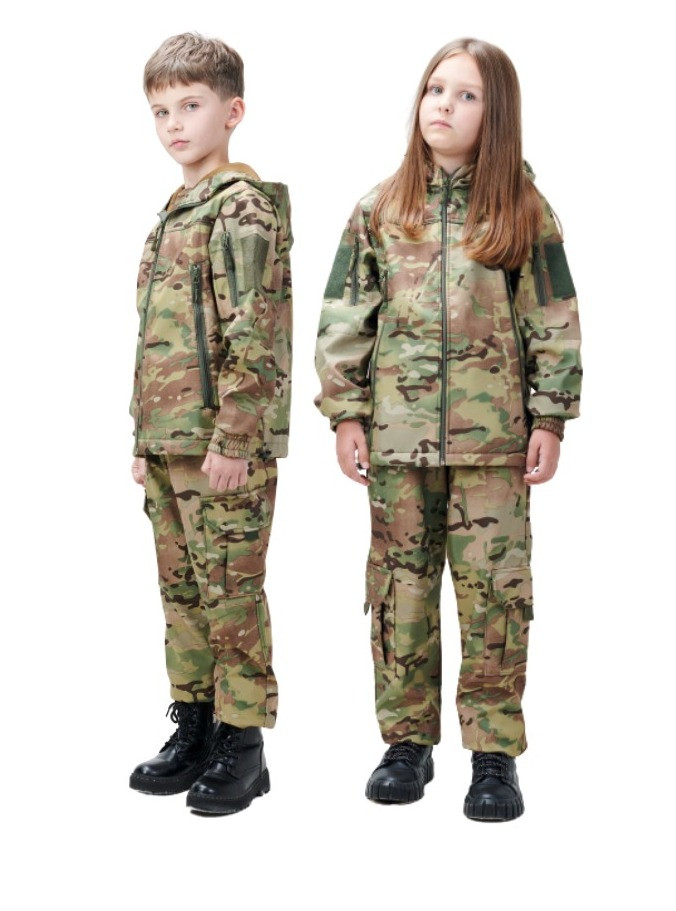 Костюм дитячий ARMY KIDS Скаут Софтшелл теплий камуфляж Мультикам 164-170 см