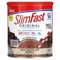 SlimFast, Original, коктейльная смесь для замены приема пищи, насыщенный шоколадный вкус, 364 г (12,83 унции)