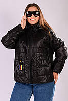 Куртка жіноча демісезонна чорна код П804