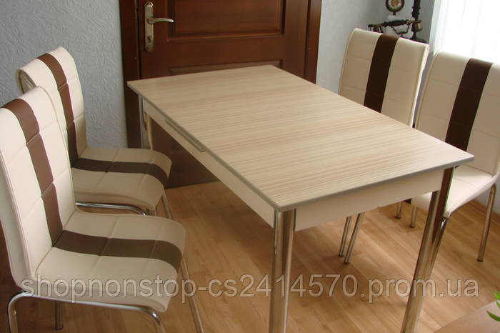 Комплект стол и стулья для кухни в полоску (Лотос-М), цена 7549 грн ...