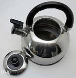 Чайник зі свистком подвійне дно, 2,5 л. А-Плюс Україна, фото 4