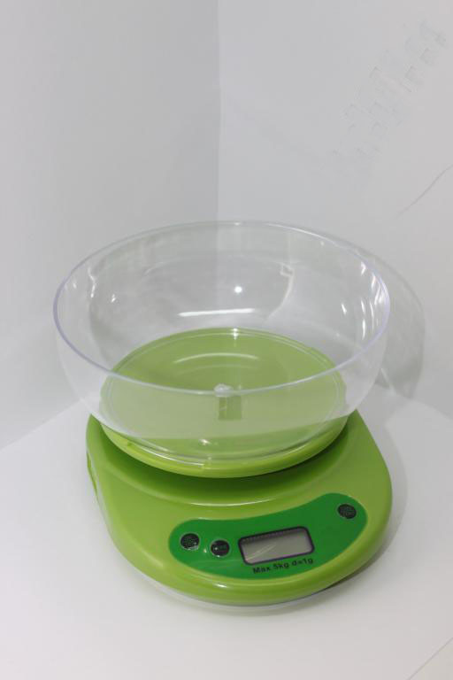 Кухонні ваги з Круглою чашею 5 kg батарейки в подарунок!, фото 1