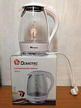 Електрочайник скло Domotec Німеччина КОД FE 176, фото 5