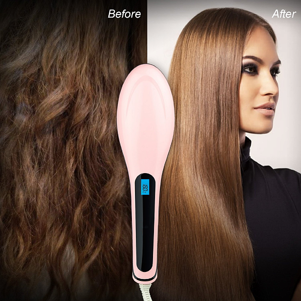 Електричний гребінець-випрямляч Fast Hair Straightener