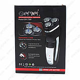 Електробритва з тримером Gemei (акумуляторна) Німеччина роторна, фото 5