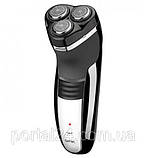 Електробритва з тримером Gemei (акумуляторна) Німеччина роторна, фото 7