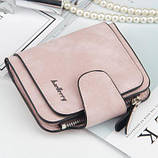 Baellerry Forever Mini Жіночий Замшевий Гаманець, портмоне колір пудровий, фото 2