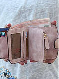 Baellerry Forever Mini Жіночий Замшевий Гаманець, портмоне колір пудровий, фото 6