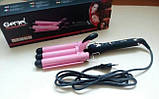 Потрійна плойка щипці для завивання волосся локонів 180-210 °C, Geemy Німеччина, фото 3