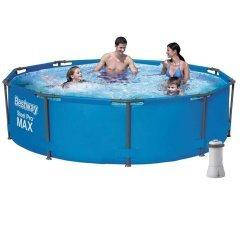 Каркасний басейн Bestway 56984-5, 305 х 100 см (3 785 л/год, тент, підстилка)