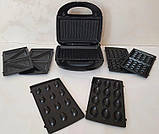 Гриль 4 в1 Rainberg з Німеччини (сендвічниця, гриль, ліщина, вафельниця) потужність 2200 вт КОД YU 569, фото 5