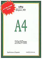 Фоторамка пластиковая 21*30(А-4). Цвет зеленое дерево. Антибликовое стекло. Рамка для диплома А4.