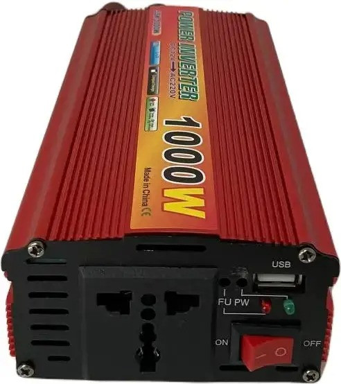 Інвертор автомобільний перетворювач напруги Powerone+ ISX-1000 12В-220В 1000W Чиста Синусоїда