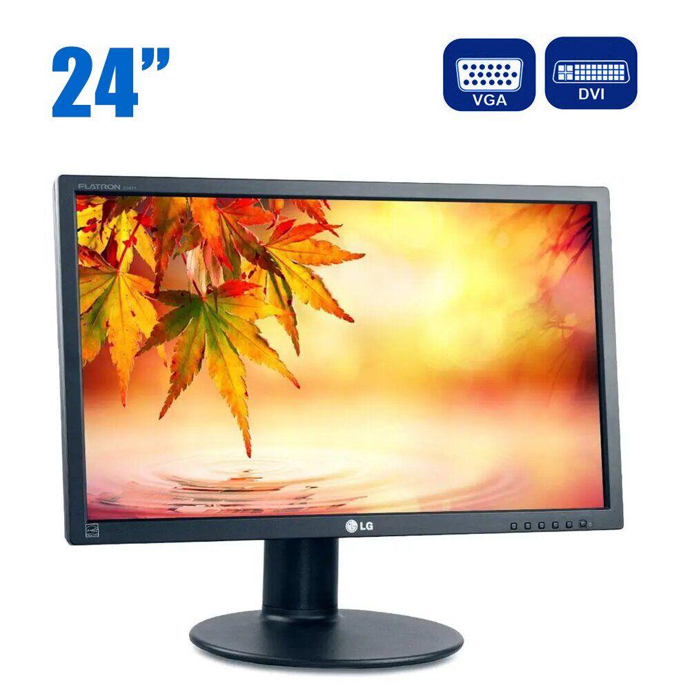 Монітор LG Flatron E2411PU / 24" (1920x1080) TN / VGA, DVI, USB / VESA 100x100