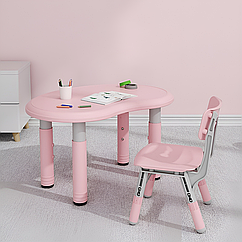 Дитяча парта з стільцем регульована Terrio “Classy” Рожева