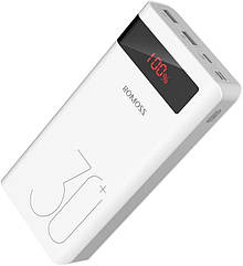 Повербанк Ромос Зовнішній акумулятор (Power Bank) 30000 mAh Білий PHP301 Pro