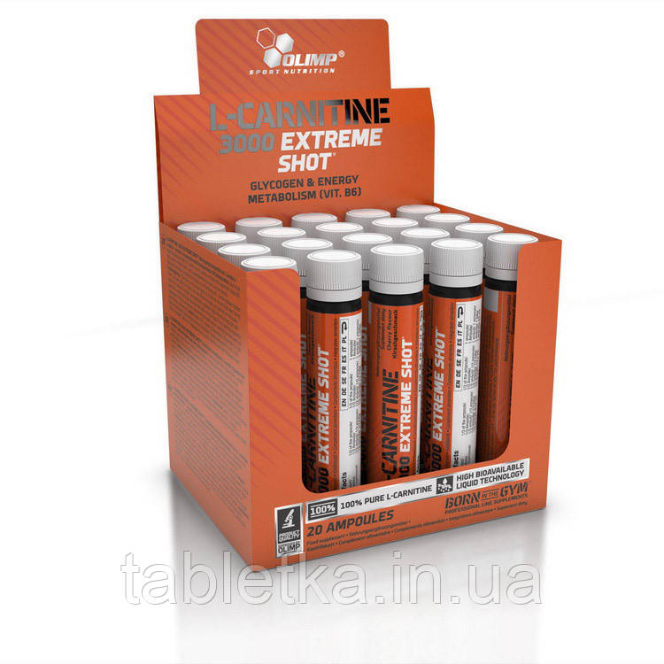 L-Carnitine 3000 Extreme Shot Ampoule (20*25 ml, cherry)