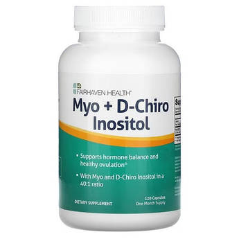 Fairhaven Health Myo + D-Chiro Inositol 120 капсул