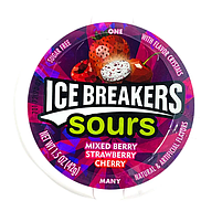 Льодяники Ice Breakers Sours Strawberry Mixed Berry 42g, фото 5
