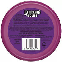 Льодяники Ice Breakers Sours Strawberry Mixed Berry 42g, фото 6