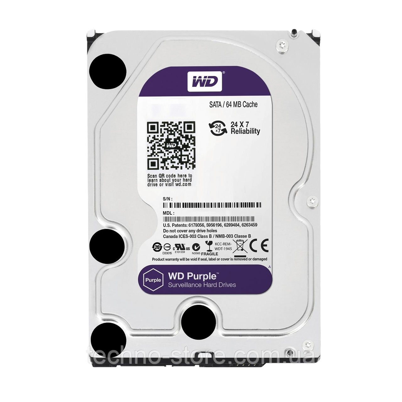 Жорсткий диск Western Digital 2TB Purple (WD20PURX)