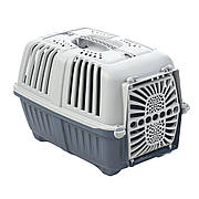 Переноска Пратіко 2, розмір 55*36*36 см Pratiko 2, для собак, пластикові двері, колір темно-синій