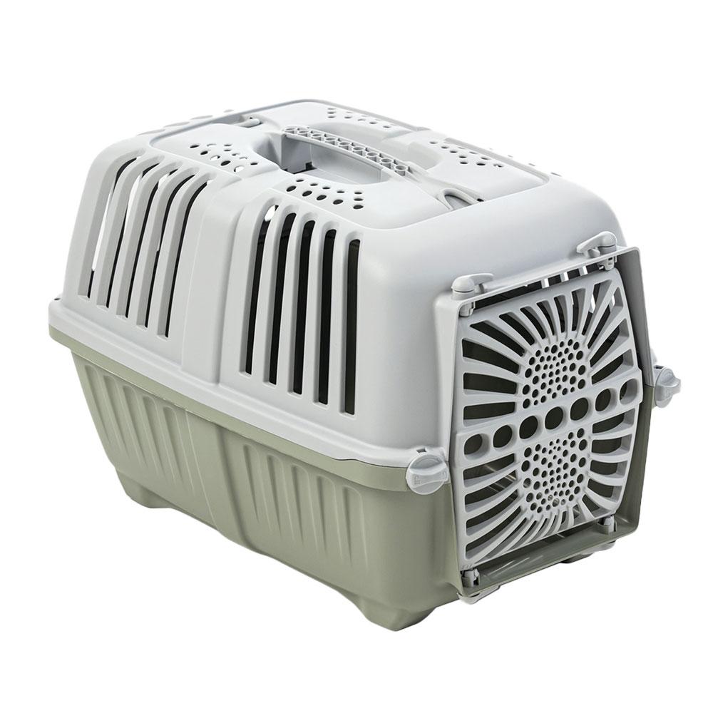 Переноска Пратіко 2, розмір 55*36*36 см Pratiko 2, для собак, пластикові двері, колір світло-зелений, фото 1