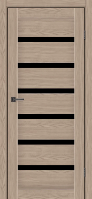 Міжкімнатні двері MSDoors LOUISIANA Акація з чорним склом, фото 1