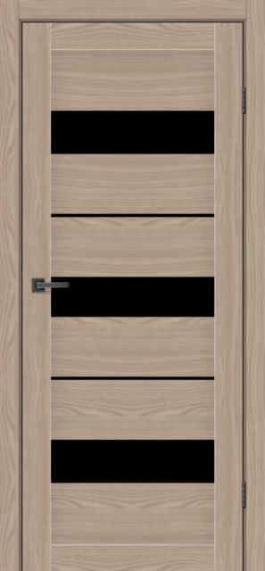 Міжкімнатні двері MSDoors VEGAS Акація з чорним склом, фото 1