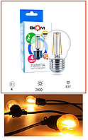 LED лампа Biom FL-301 G45 4W E27 2800K Filament