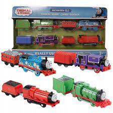 Ігровий набір моторизованих паравозиків Томас Fisher-Price Thomas & Friends DFN22 (4 локомотива) Оригінал