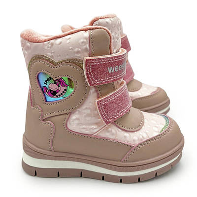 Дитячі зимові черевики для дівчинки  Weestep 23р,24р